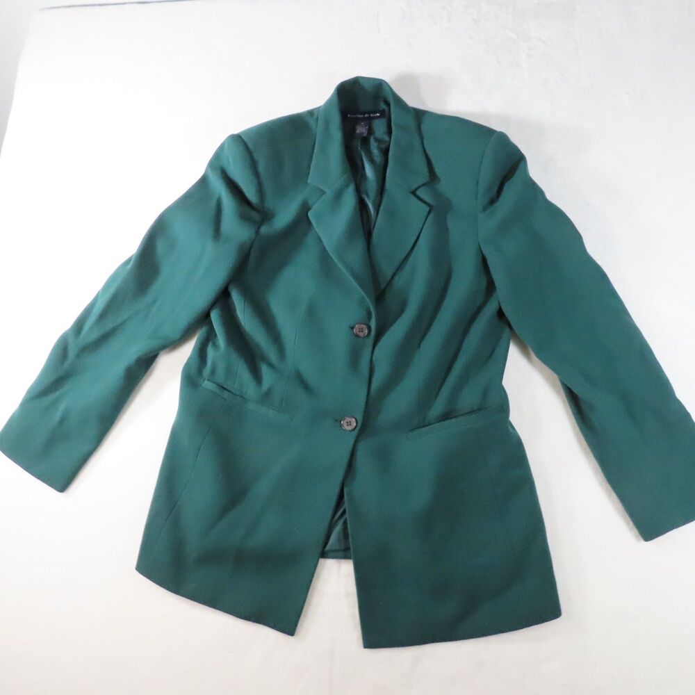 Preston & York Vintage 3-Piece 100% Wool Hunter Green Blazer Trousers Maxi Skirt
